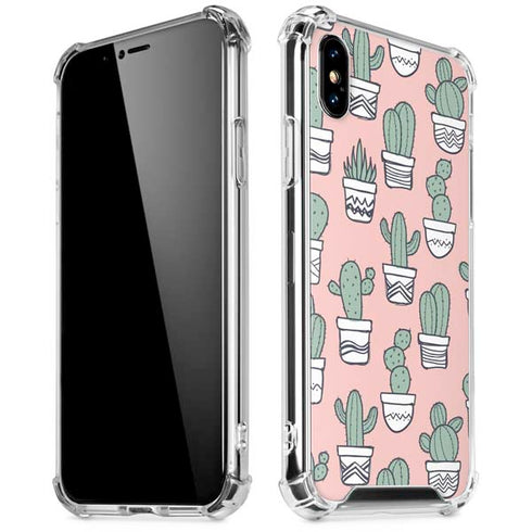 Pink Cactus iPhone XS Max Clear Case